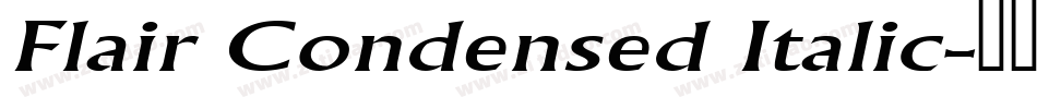Flair Condensed Italic字体转换